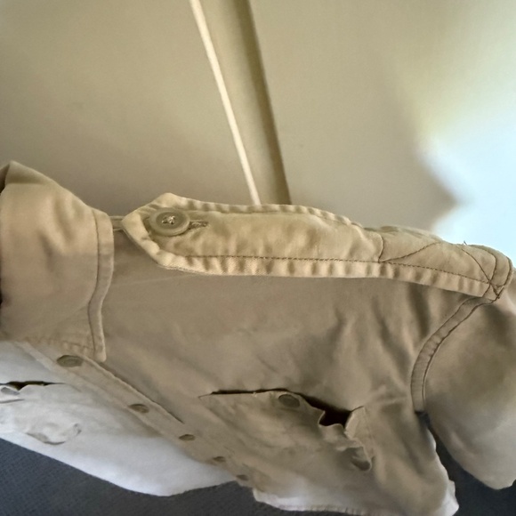 Vintage Denim Supply Ralph Lauren Tan Twill Safari Field Shirt Size Large - Picture 6 of 12